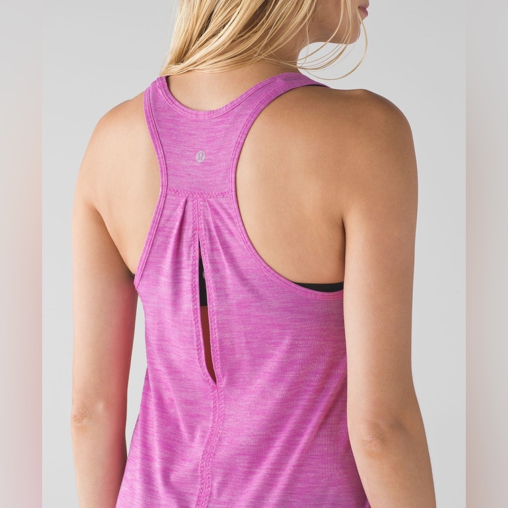 Lululemon Salute the Sun Singlet II Heathered Pink Paradise